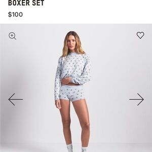 SKIMS boyfriend long sleeve and Boxer Set